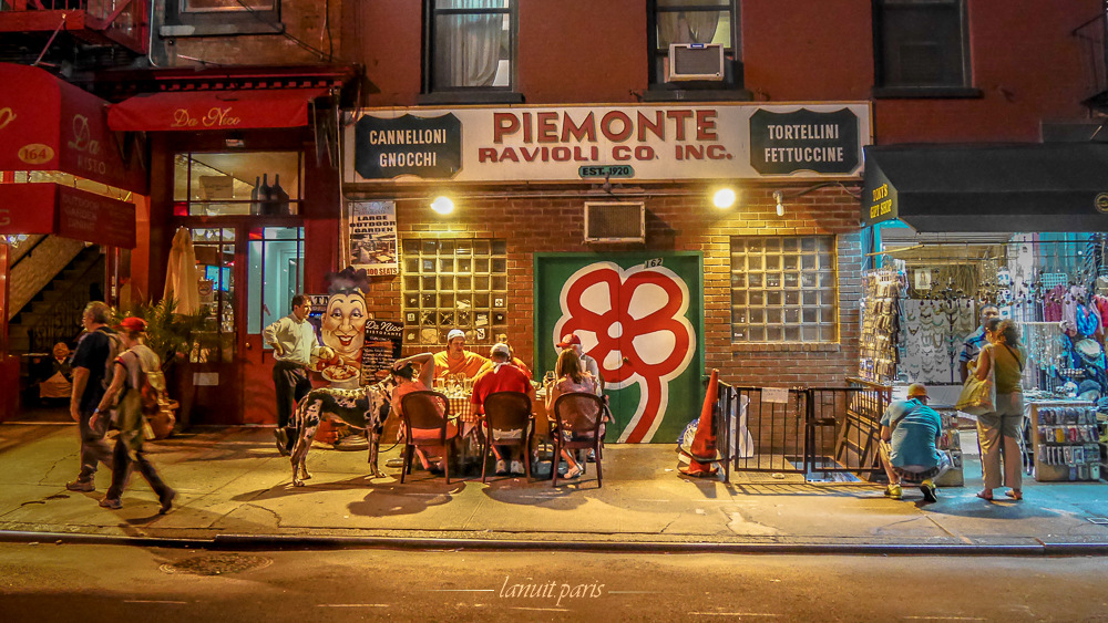A diner in Little Italy, New York