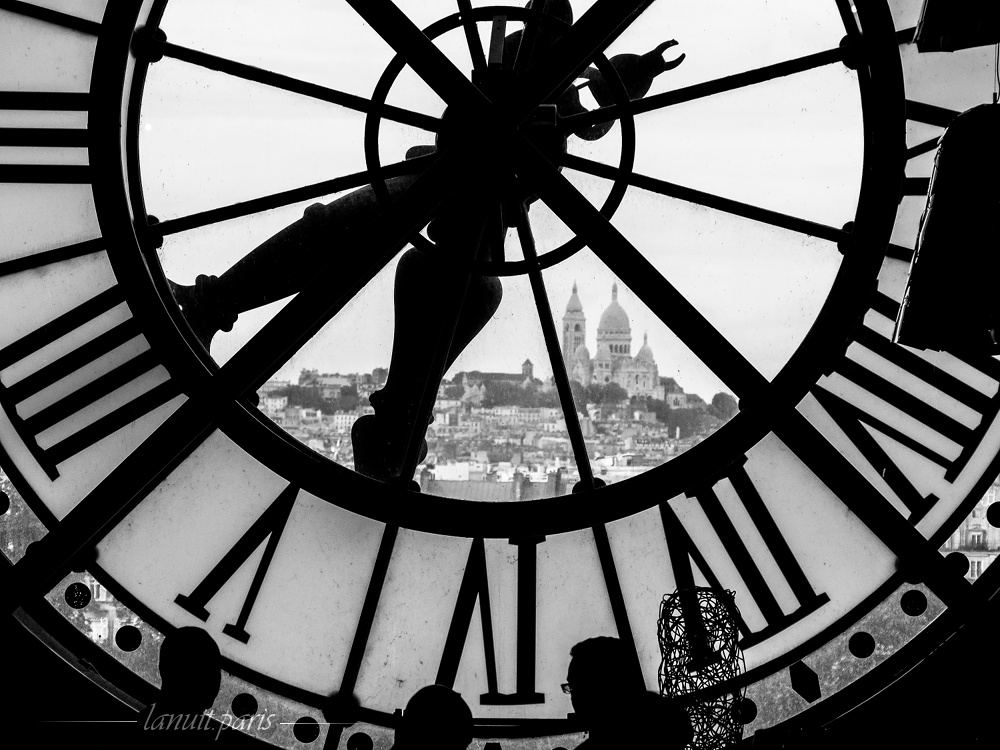 Behind the clock of Orsay, Paris