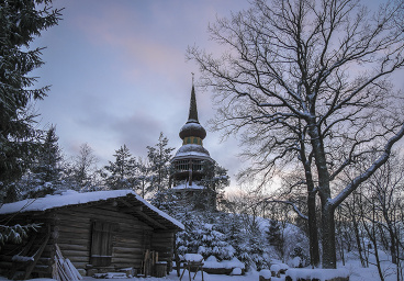 Skansen sous la neige, Stockholm